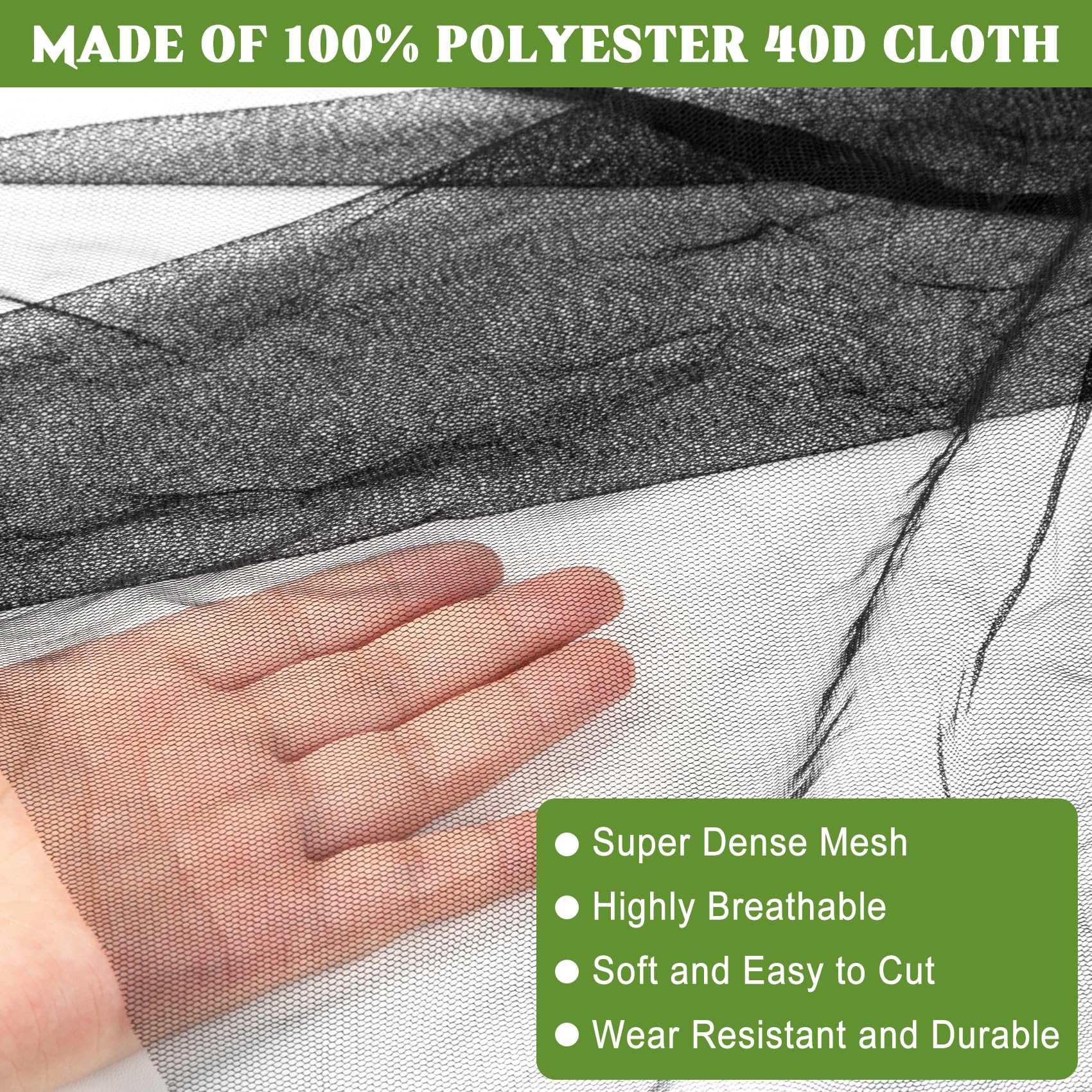 Unves garden bird netting shields plants from pests while you observe growth.