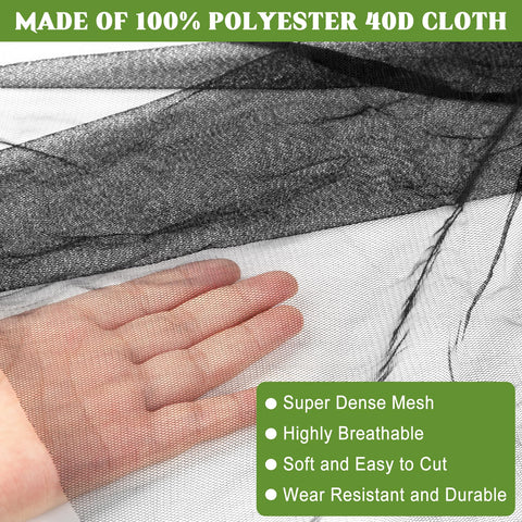 Unves garden bird netting shields plants from pests while you observe growth.