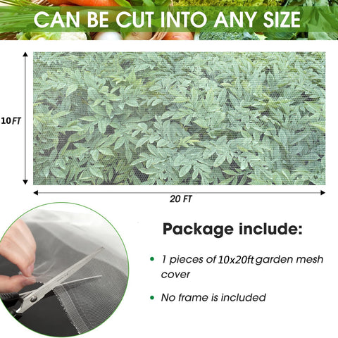 Unves garden netting close-up weave shows durable, breathable protection