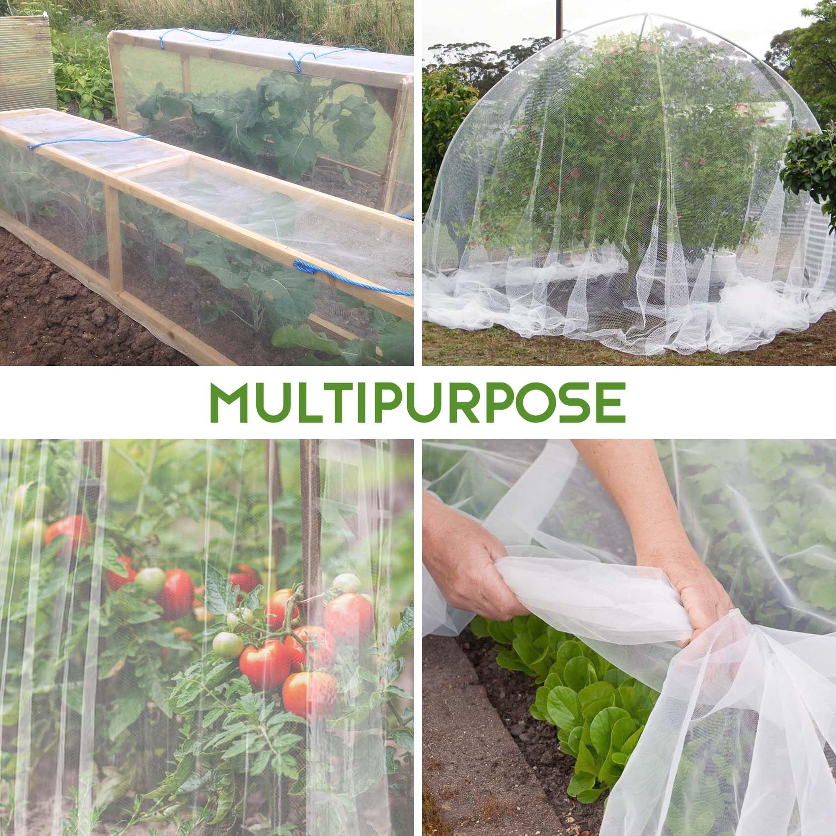 UV stabilized Unves garden netting lying in sun for seasonal durability