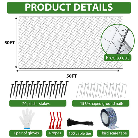 Unves nylon heavy-duty poultry netting is UV-proof for all seasons