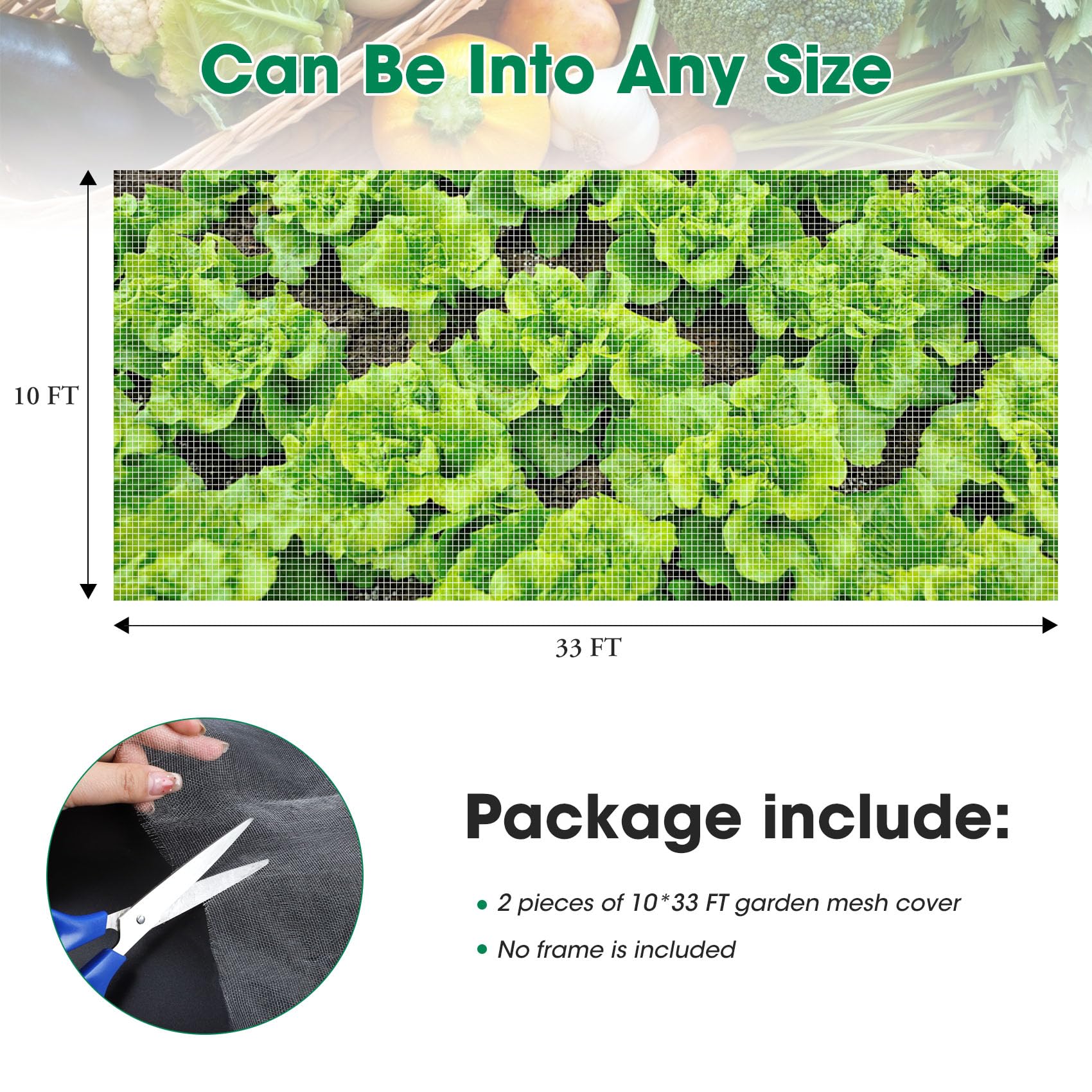 Unves protect seedlings and fruit trees with versatile garden netting.
