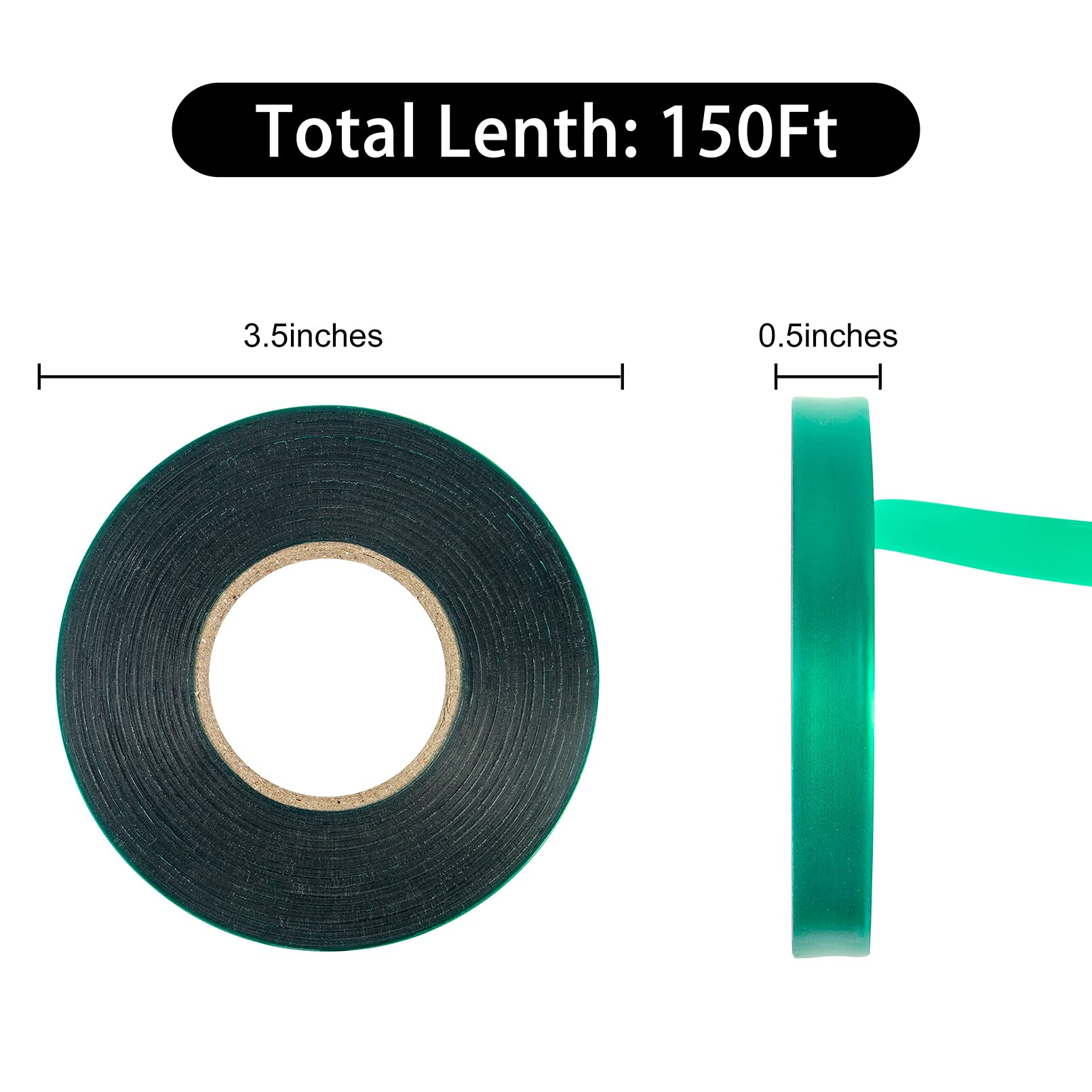Unves tomato stem training with green tape for neat, adjustable support