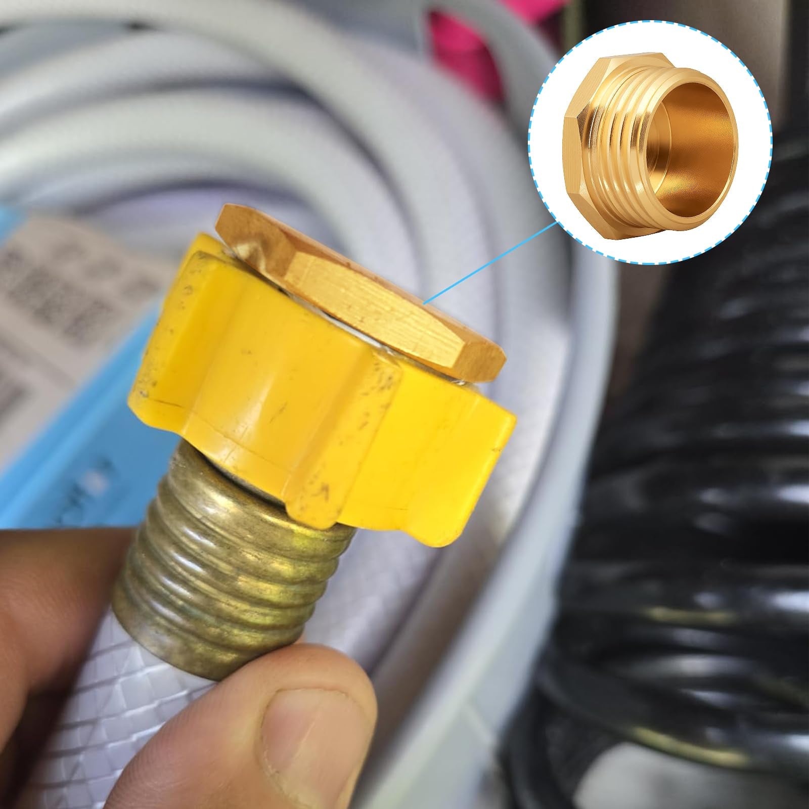 UNWAVER brass hose end cap ideal for outdoor setups