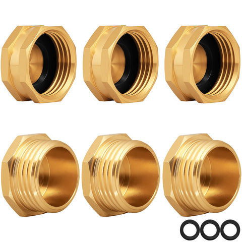 UNWAVER brass end cap with washer seals outdoor faucet against leaks