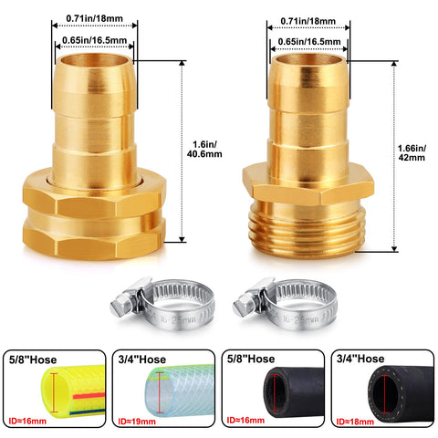 UNWAVER brass hose connector 3/4in demonstrates universal thread compatibility for strong outdoor use.