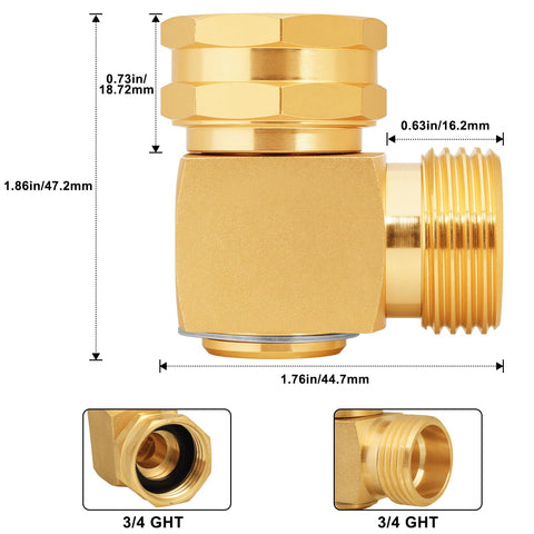 UNWAVER brass garden hose connector offers durable, long lasting performance for outdoor use.