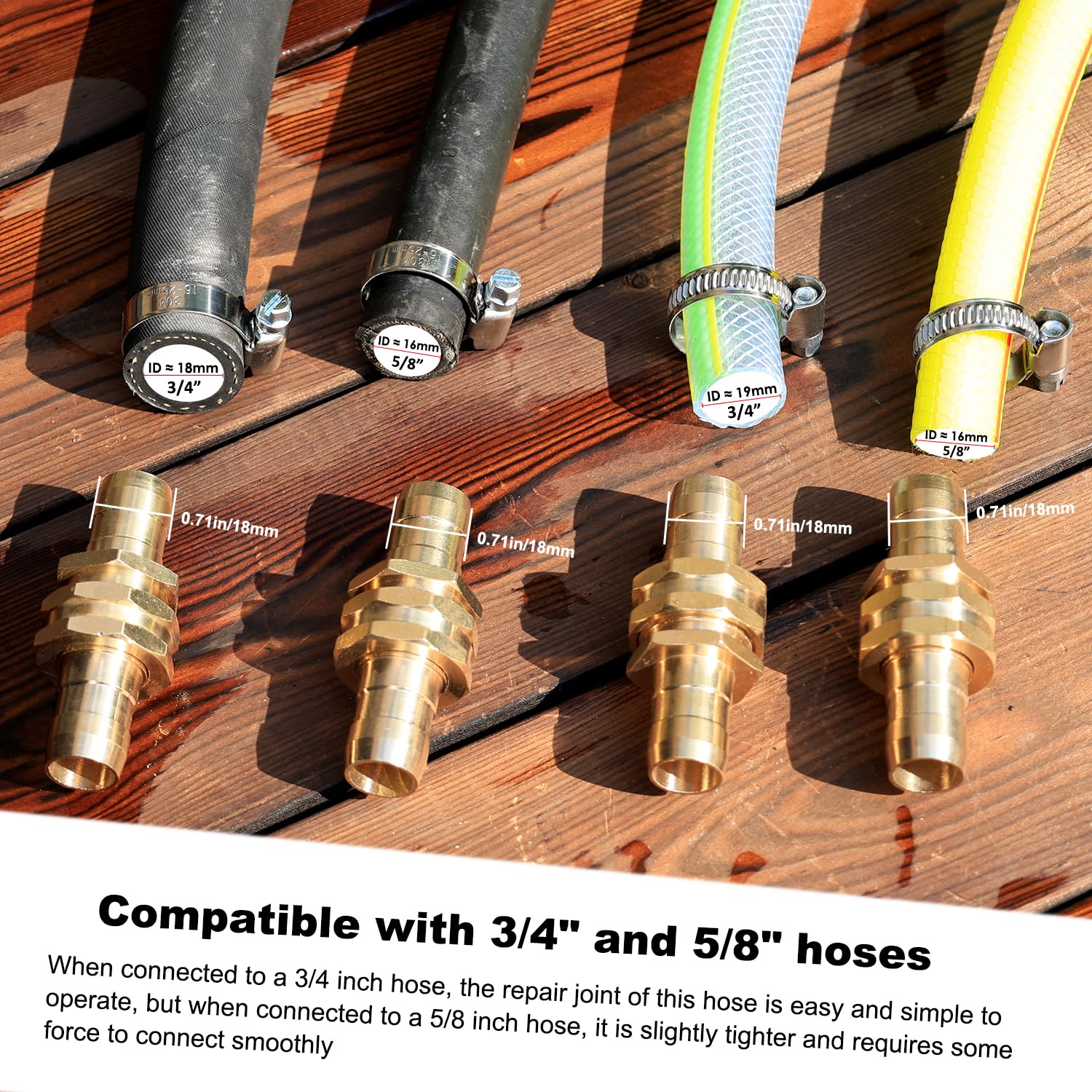 UNWAVER 304 stainless clamps grip firmly to seal joints.