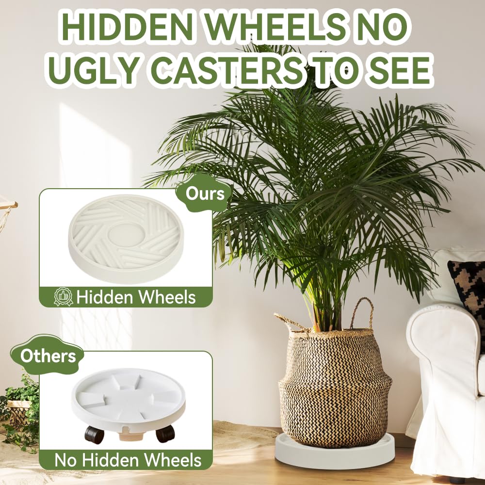 UoeRing beige caddy blends with decor while remaining mobile.