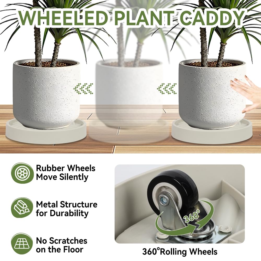 UoeRing plant caddy supports up to 165 lbs on the 10-inch model.