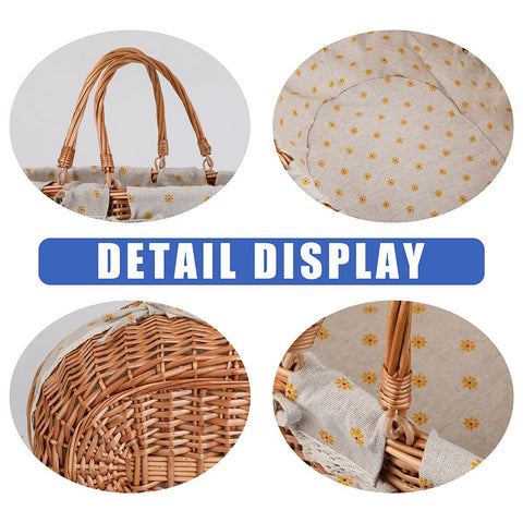 UoeRing basket filled with fruits and wine illustrating generous interior capacity