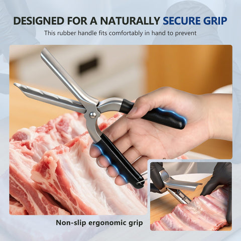UoeRing rib membrane remover used on beef ribs for clean membrane removal