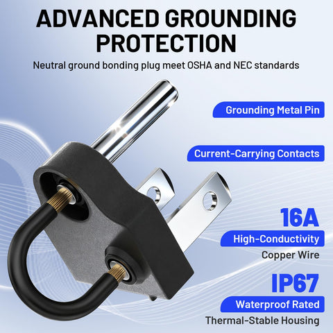 Uogw nema5-15p-to-5-15r-tt30r-adapter offers universal grounding for generators.