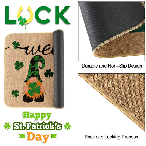 Bright St. Patrick’s Day mat from UONMAY adds festive charm and practicality.