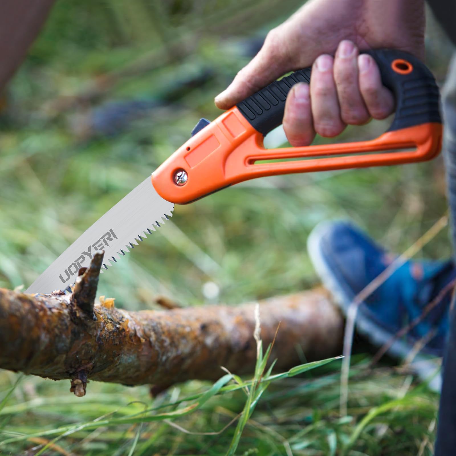 Uopyeri folding saw camping survival tool ready for on-the-go cuts