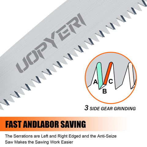 Uopyeri folding saw extended length 17 inches for reach and leverage
