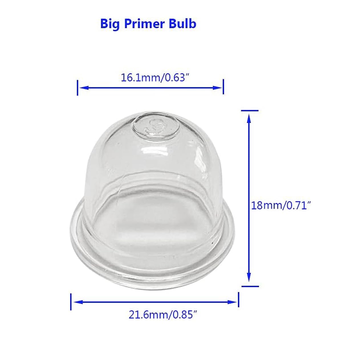 Close-up of Uorimy primer bulb showing secure fit for Echo trimmers.