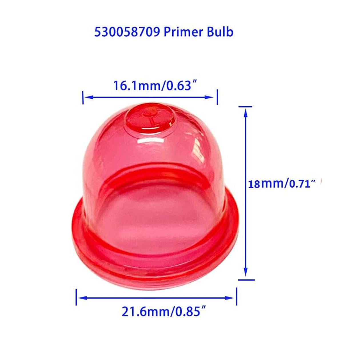 Installation view of Uorimy primer bulb on a trimmer for smoother starts.