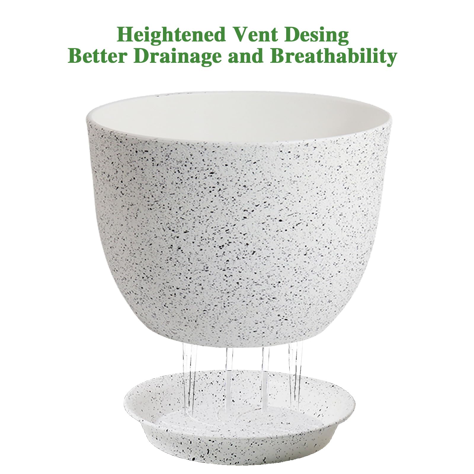 Durable UOUZ 12-inch planter designed for indoor-outdoor use in any space.