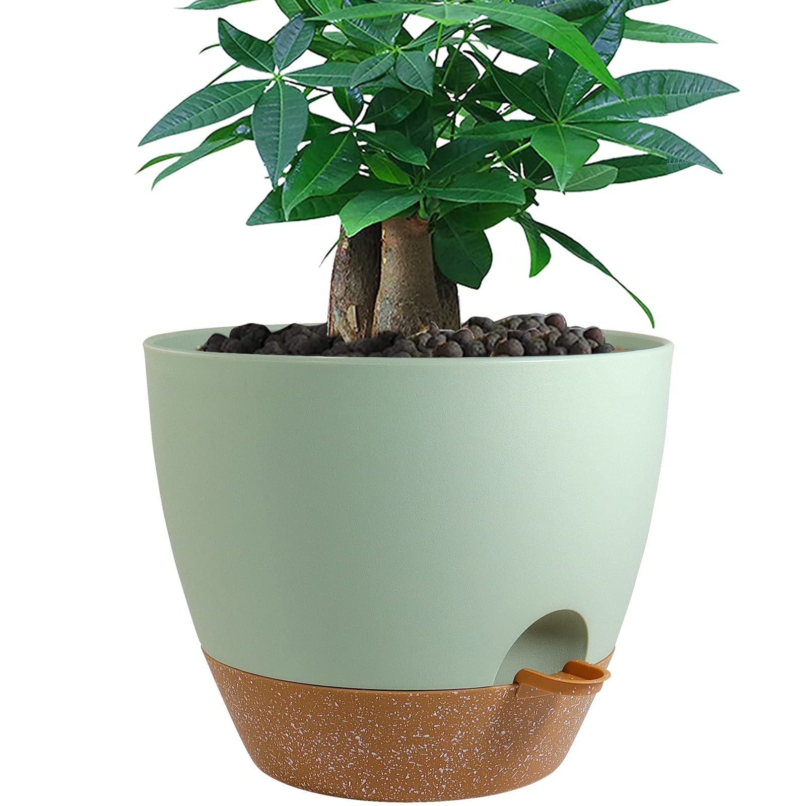UOUZ 12-inch self-watering pot with 60oz reservoir for extended plant care