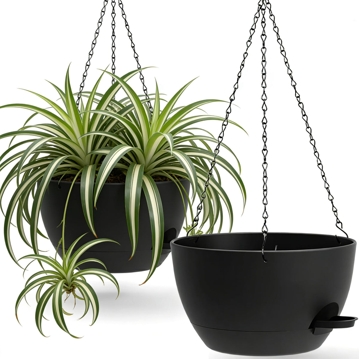 UOUZ 13-inch hanging planter setup for space-saving vertical display.