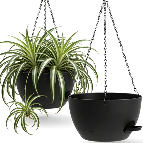 UOUZ 13-inch hanging planter setup for space-saving vertical display.