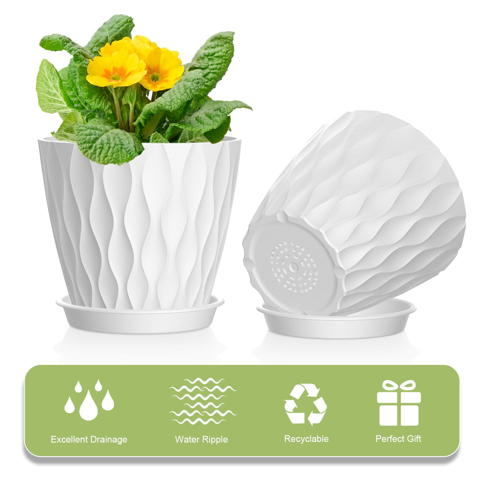 UOUZ 4-inch nursery pot ideal for seedlings and starter plants.