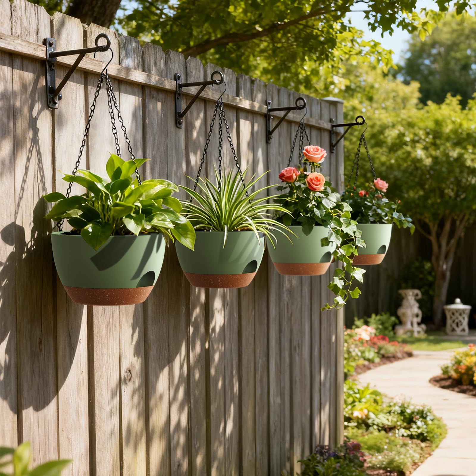 UOUZ 8-inch reservoir inside highlights self-watering capability for busy spaces.