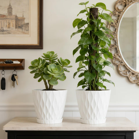 UOUZ durable plastic plant pot resists UV and cracking for lasting use