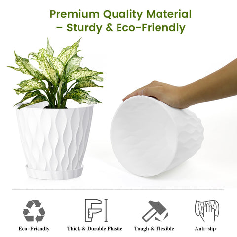 UOUZ 8inch plant pot suited for Fiddle Leaf Fig display