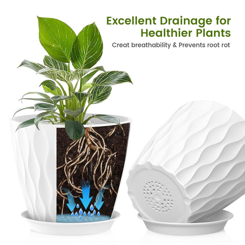UOUZ indoor outdoor plant pot set ready for versatile placement