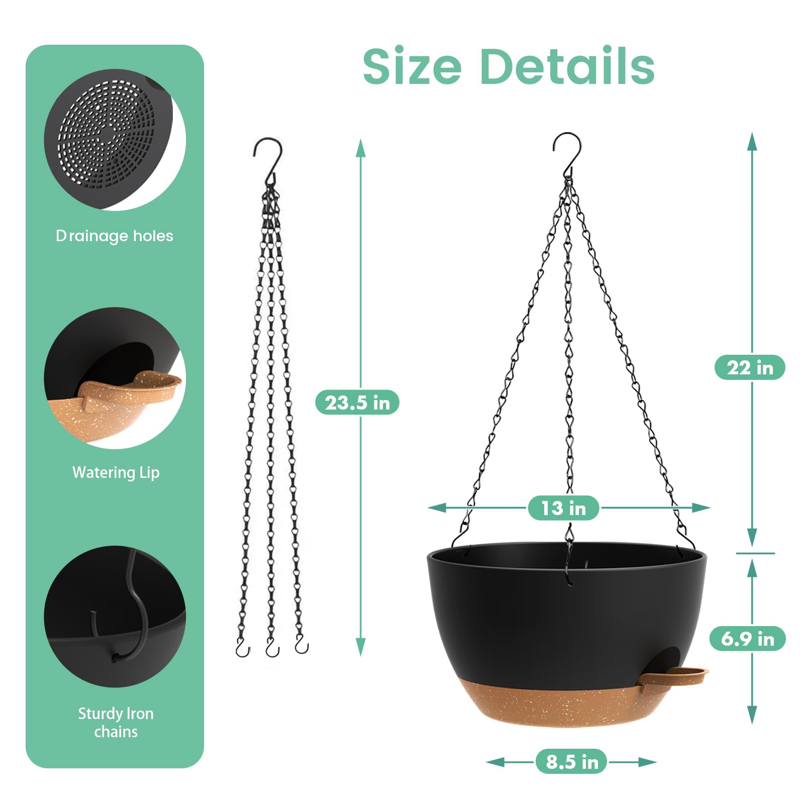 Mesh bottom on UOUZ planter promoting airflow and drainage