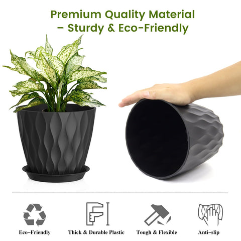 UOUZ plant pot tray anti-slip prevents spills and protects surfaces