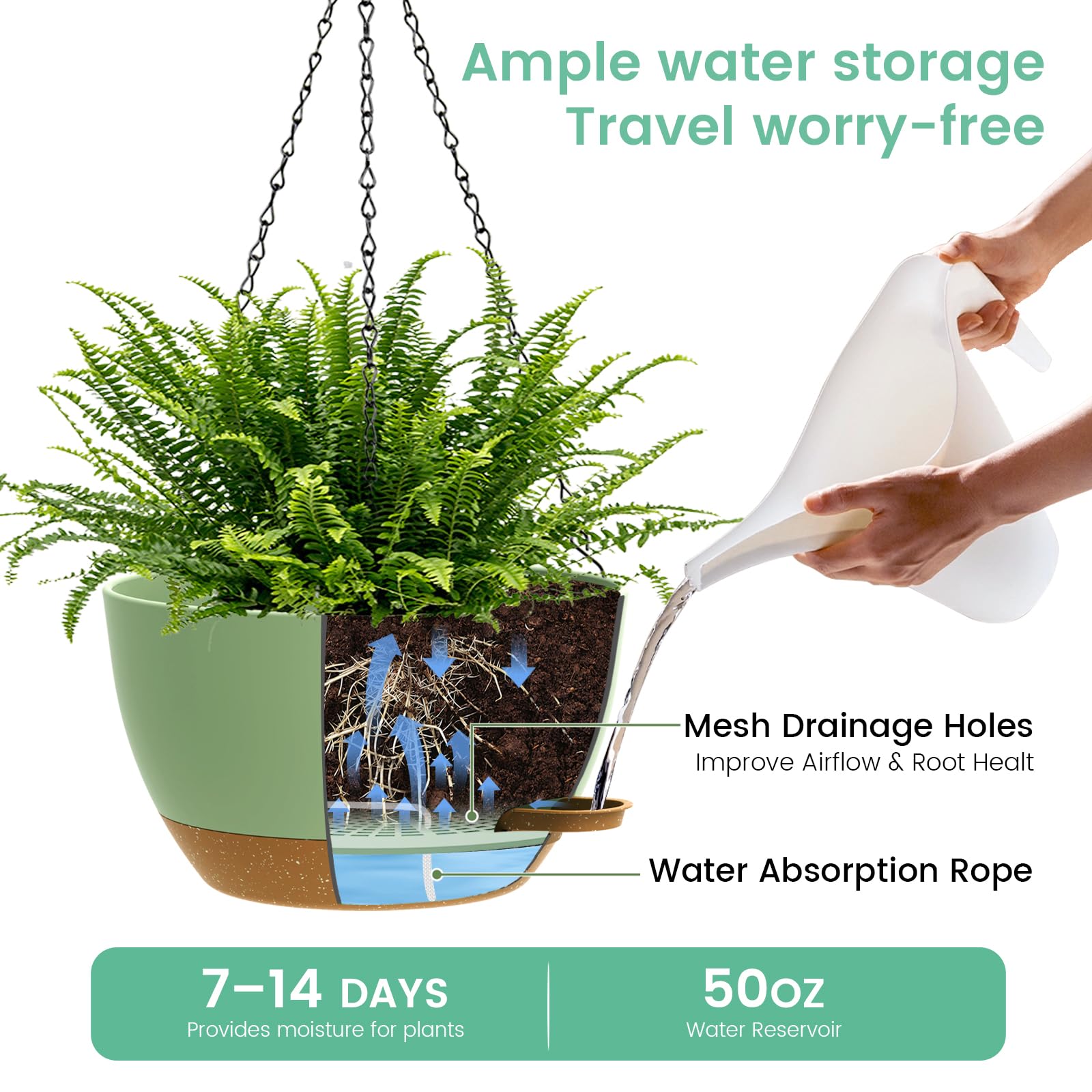 UOUZ removable 50oz reservoir demonstrates easy refills and mess-free operation