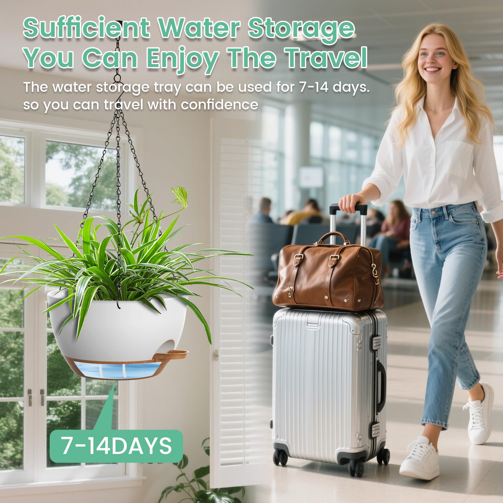 UOUZ reservoir based self watering system helps prevent overwatering