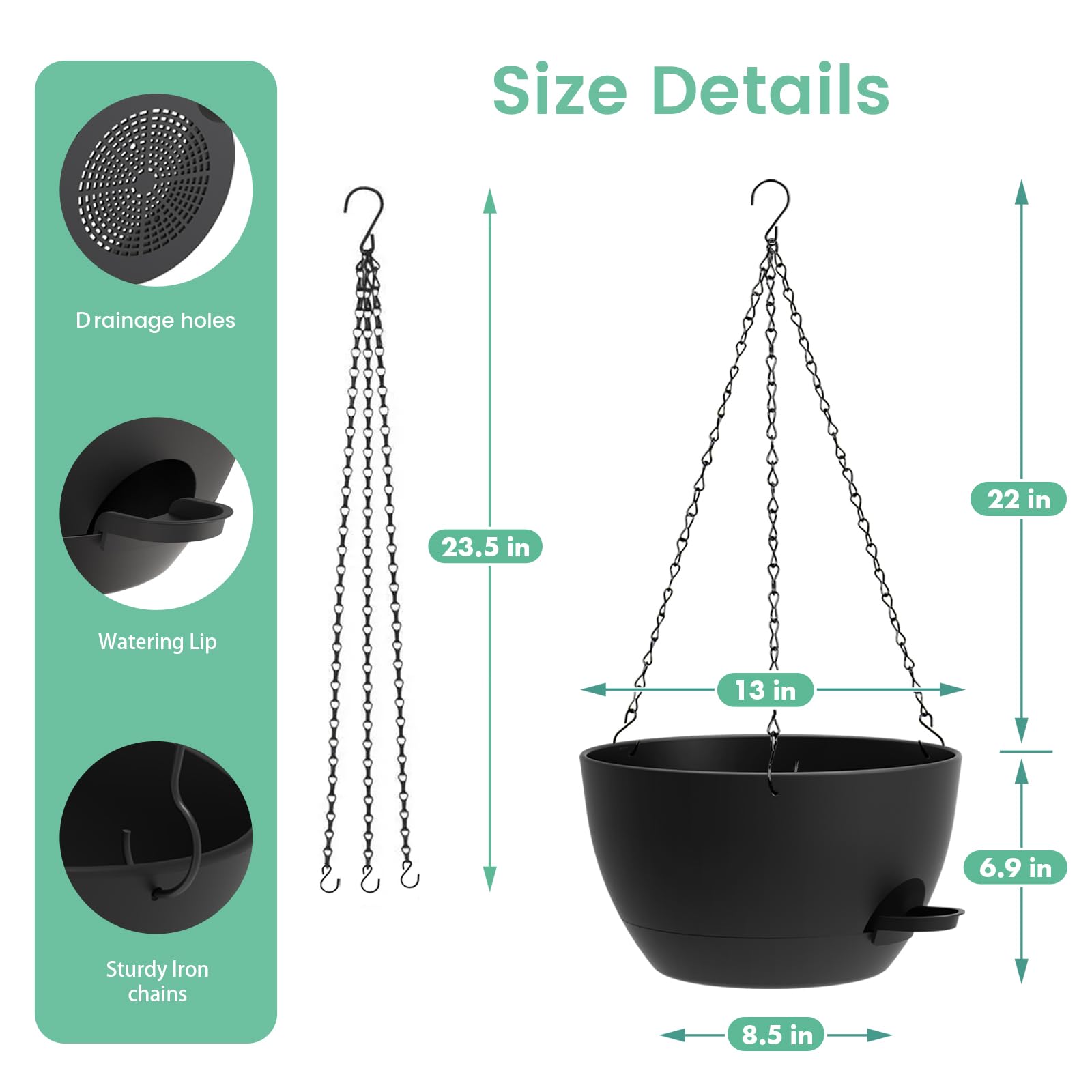 UOUZ rust-resistant chains provide secure indoor or outdoor hanging.