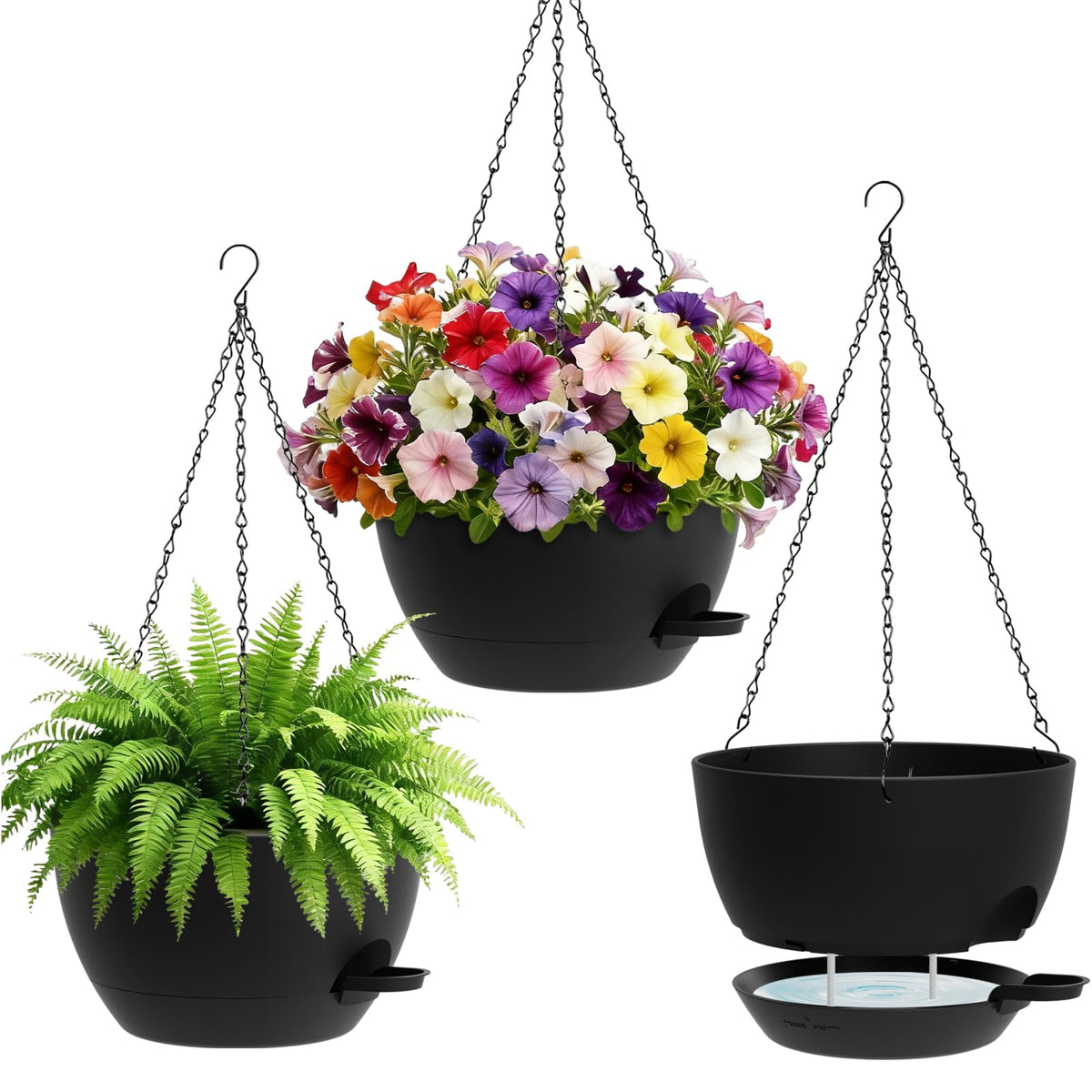 UOUZ self-watering hanging planter in 3-6 inch size for compact indoor setups.