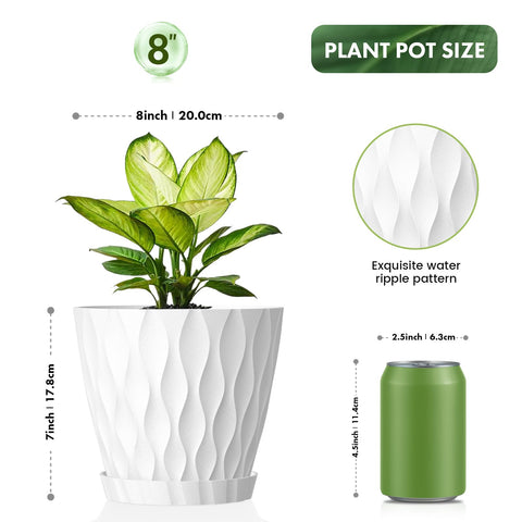 UOUZ waffle-texture 3D ripple pot adds modern style to any room