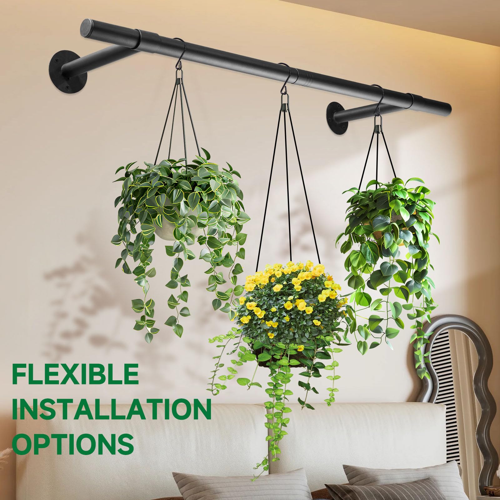 Uoveya durable metal holder rod built for long-term indoor plant display.