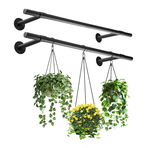 Uoveya hanging planters rod package shows sturdy metal construction for long-lasting support.