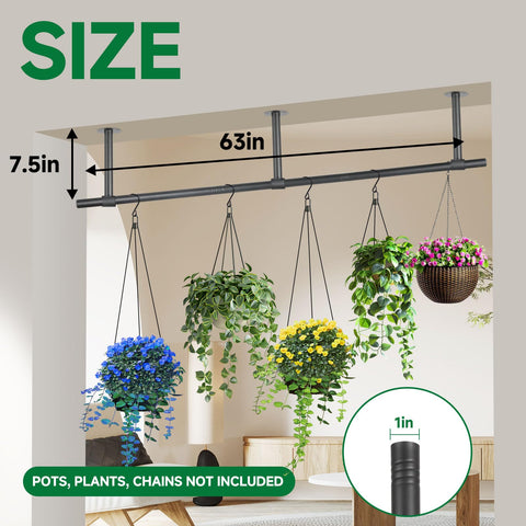 Uoveya Hanging Planters Rod wall mount adds green charm to walls.