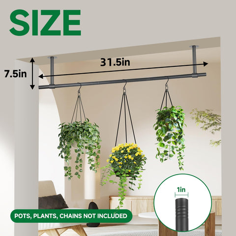 Uoveya window-sill setup with hanging rod showcases space-saving vertical greenery.