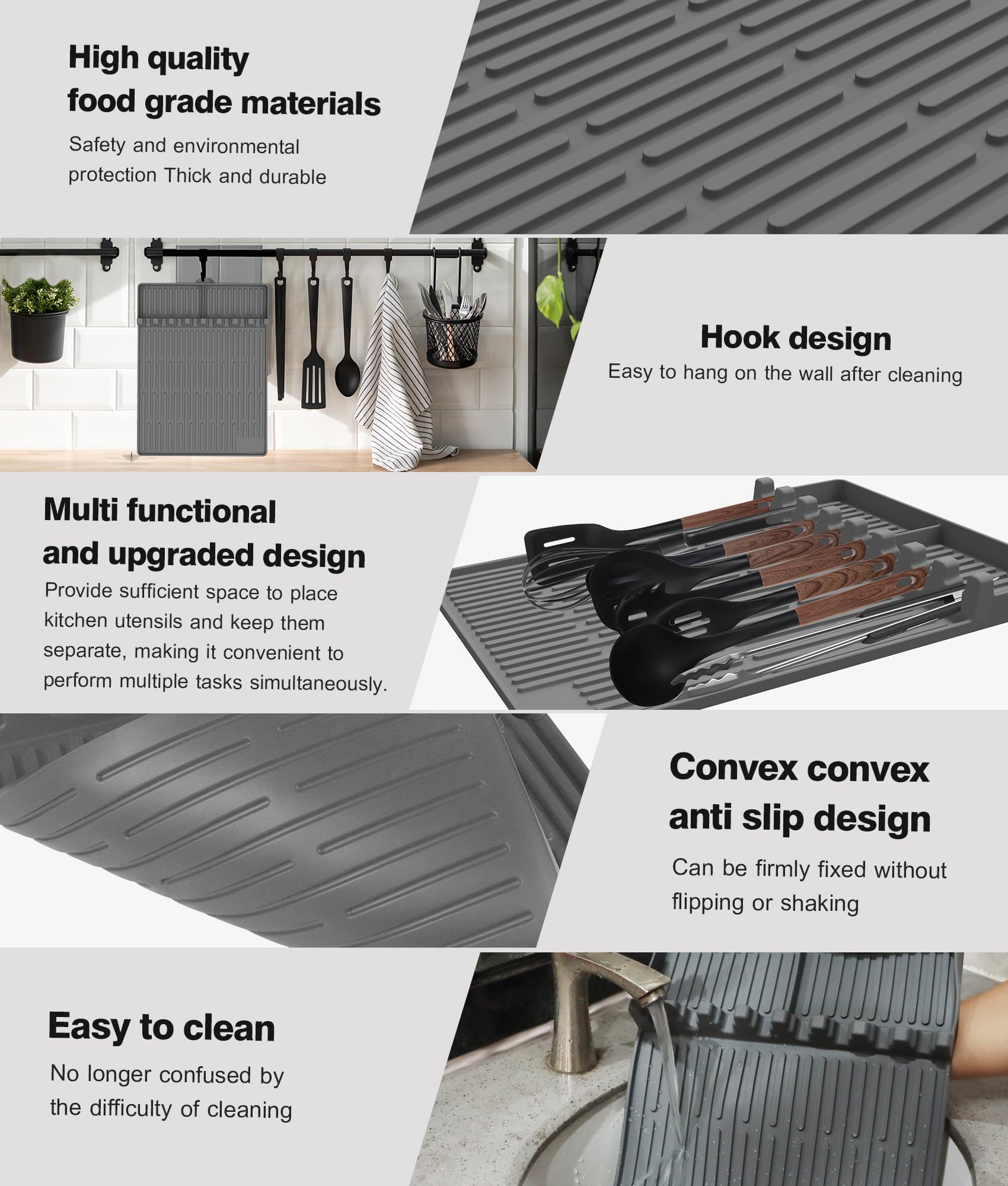 Uozuke silicone mat is dishwasher safe for easy cleaning