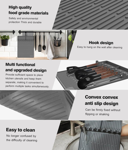 Uozuke silicone mat is dishwasher safe for easy cleaning