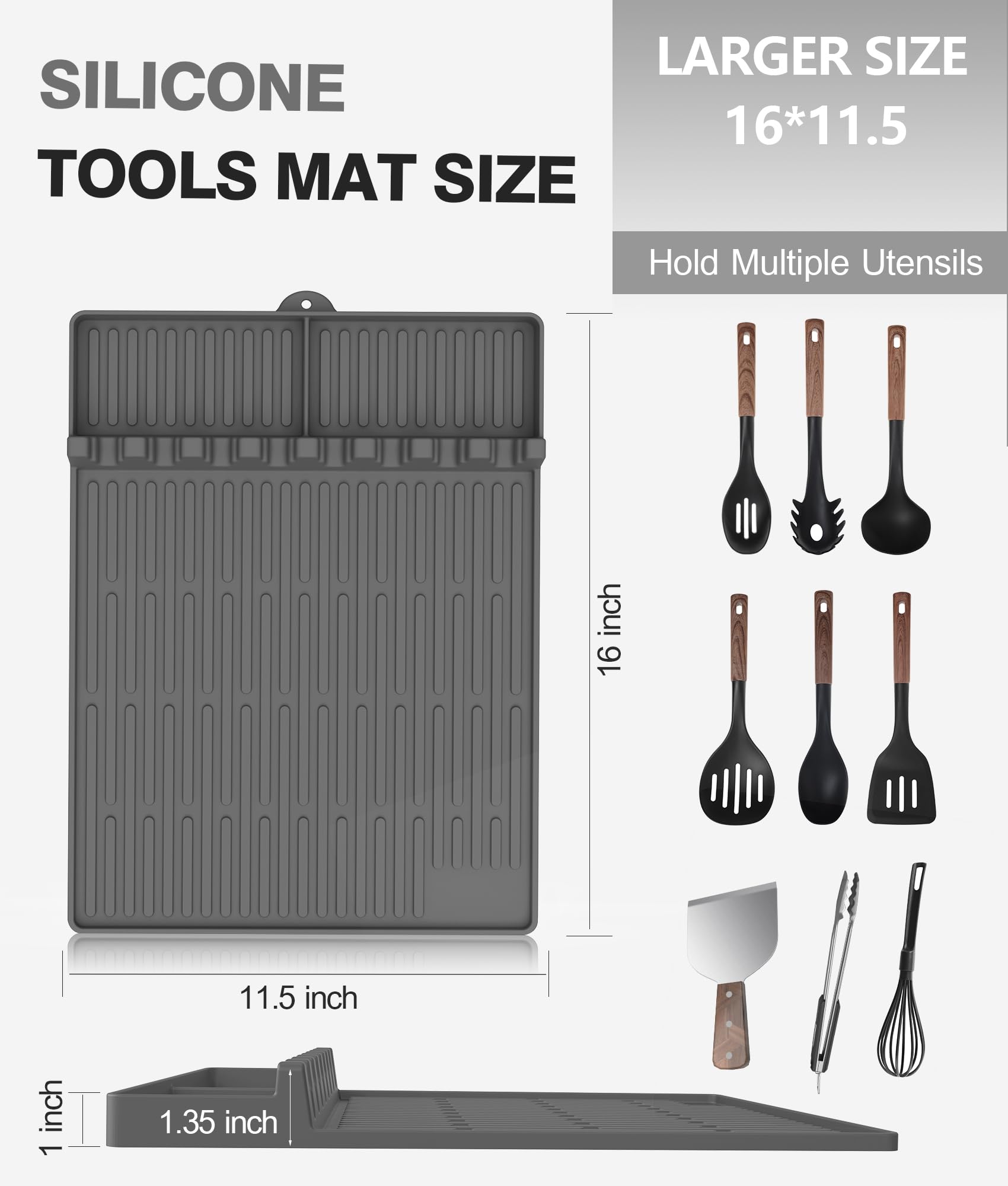 Uozuke silicone griddle mat resists heat up to 450°F near grill