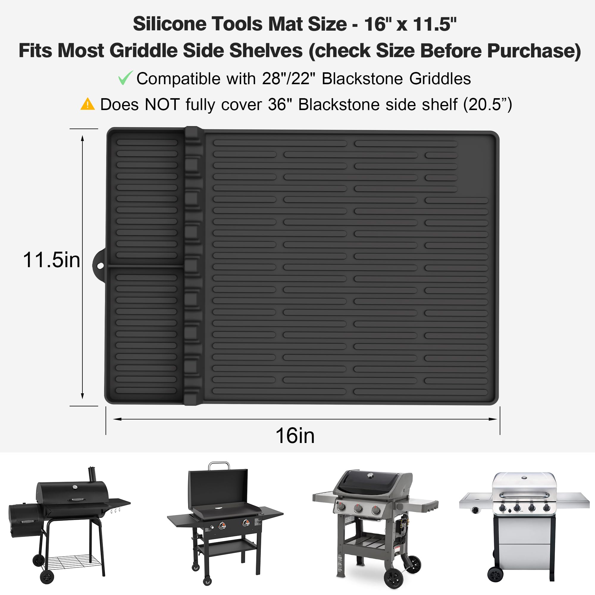 Uozuke mat near grill, heat resistant up to 450°F for safe handling