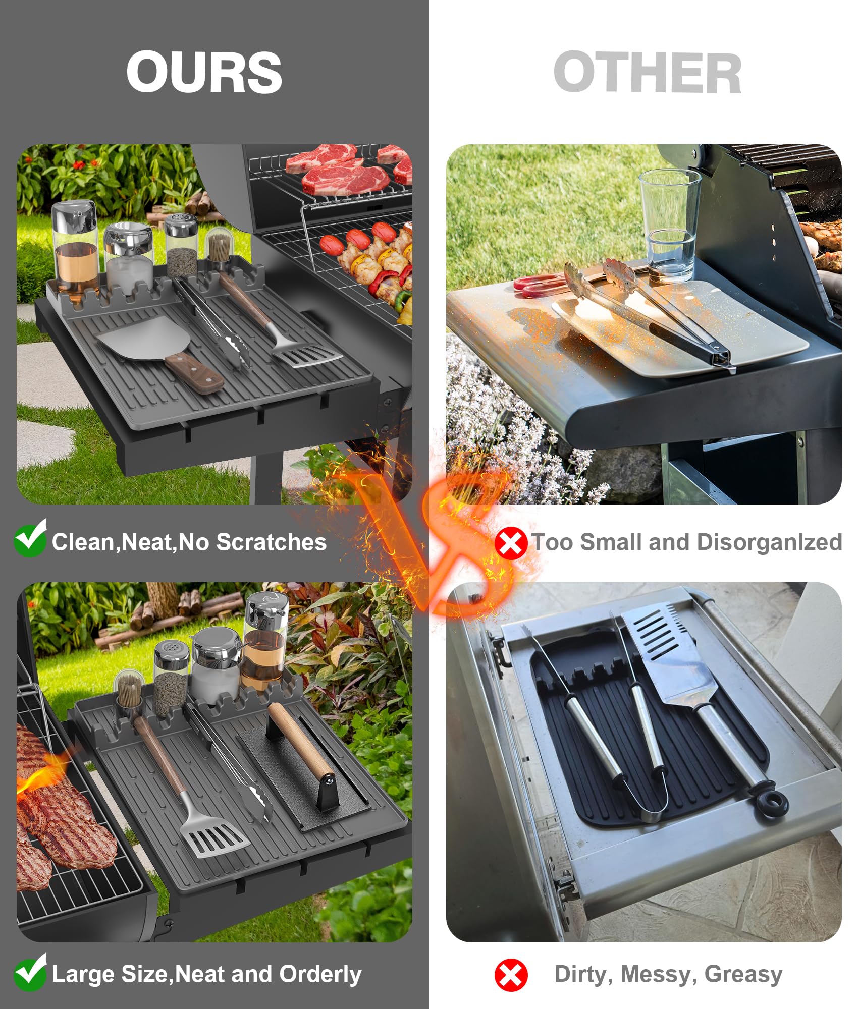 Uozuke mat stores flat for compact kitchen storage