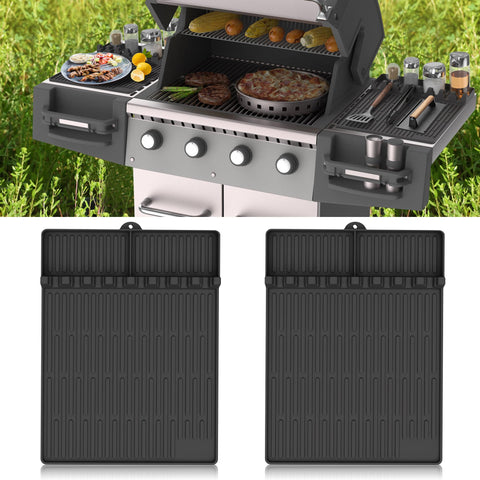 Uozuke silicone griddle tools mat on Blackstone side shelf keeps utensils organized and within reach