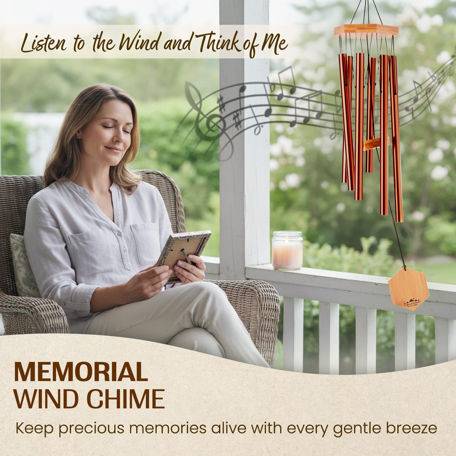 UpBlend Outdoors pentatonic-scale wind chime creates harmonious outdoor soundscapes