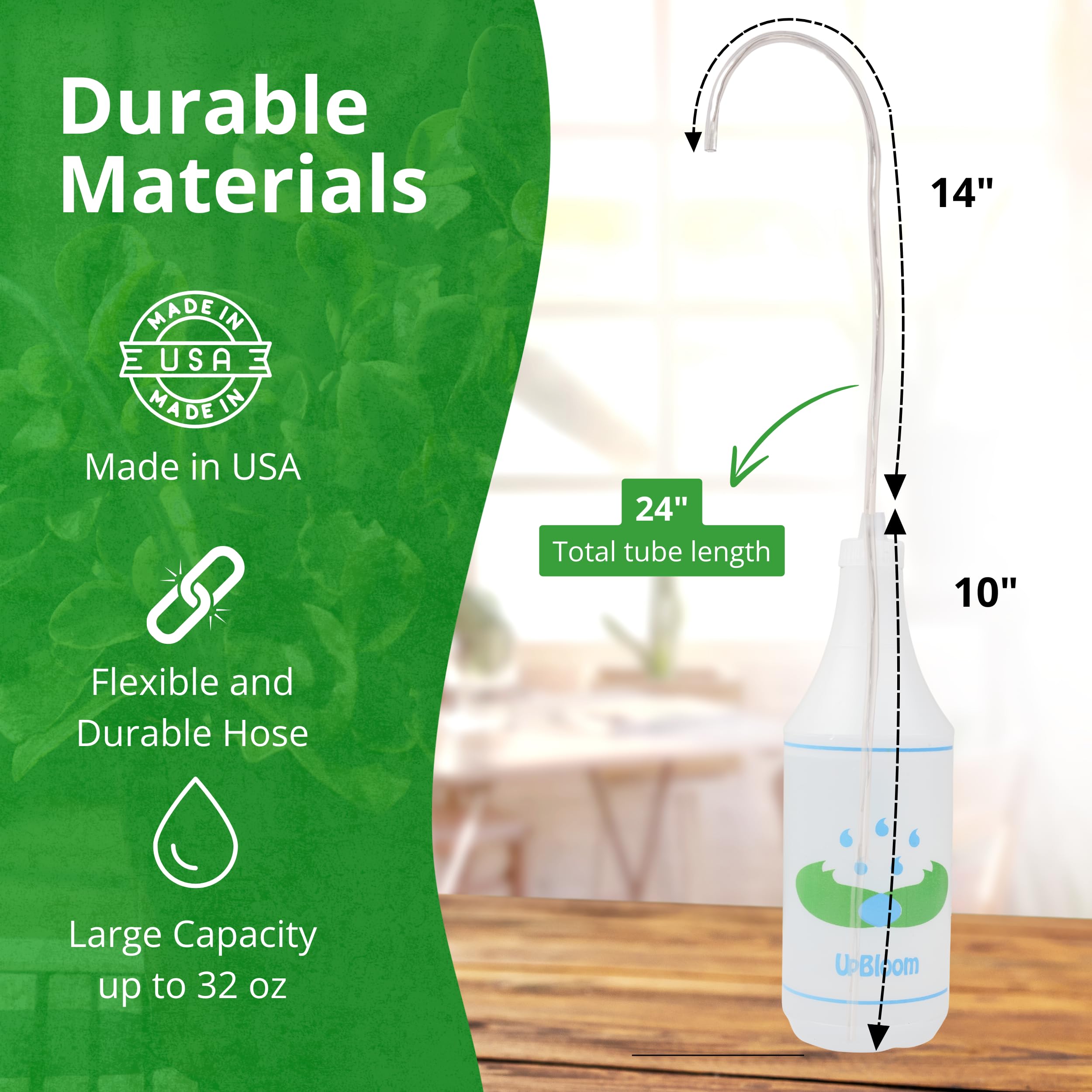 UpBloom easy-squeeze bottle fits comfortably for daily care.